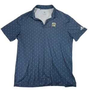 Adidas Brickyard Crossing Polo Shirt Navy Blue Golf Performance Men's XL